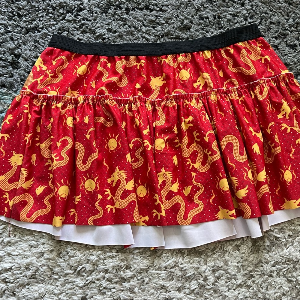 Sparkle Athletic Dragon Print Running Skirt